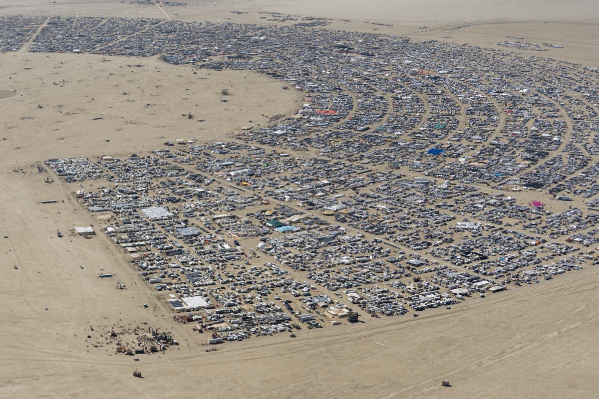 Aerial View of Black Rock City