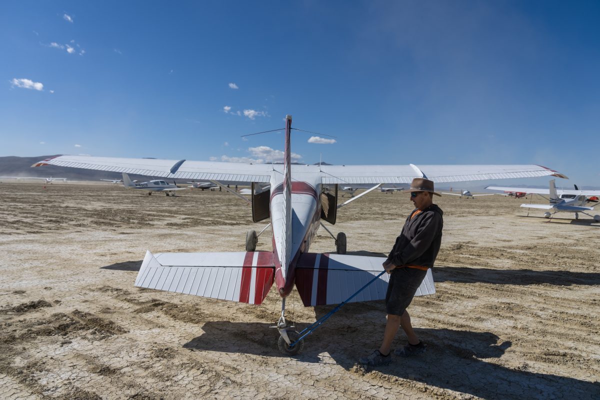 Towing a Plane at the Black Rock City Airport