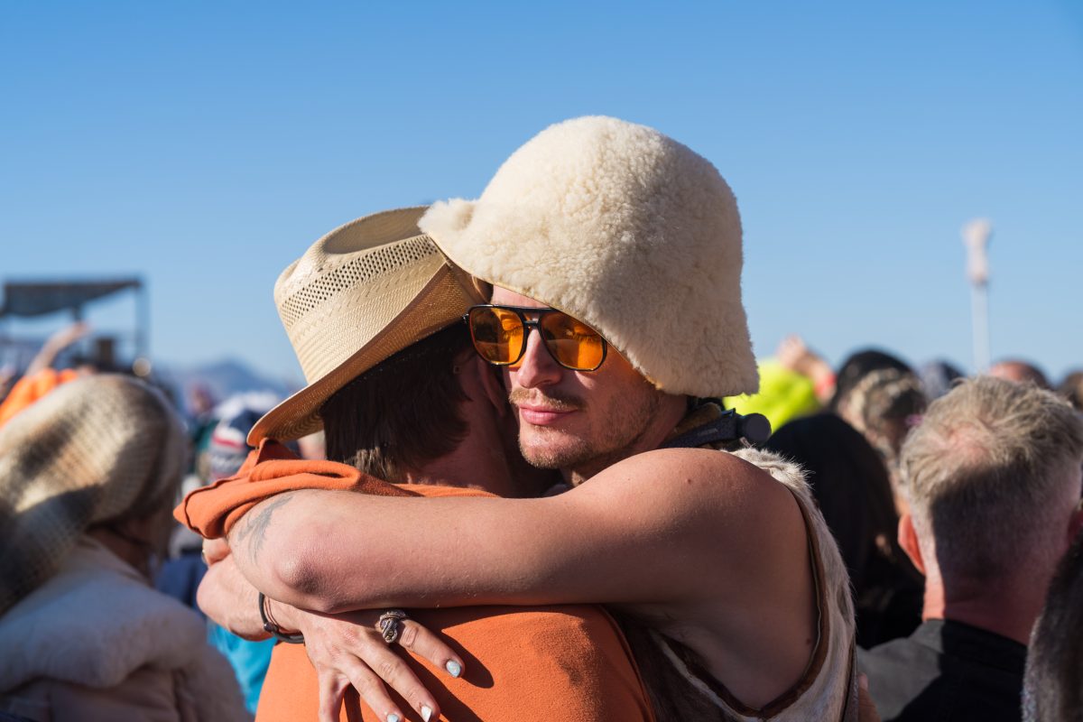 Hug at the Robot Heart Sunrise Set