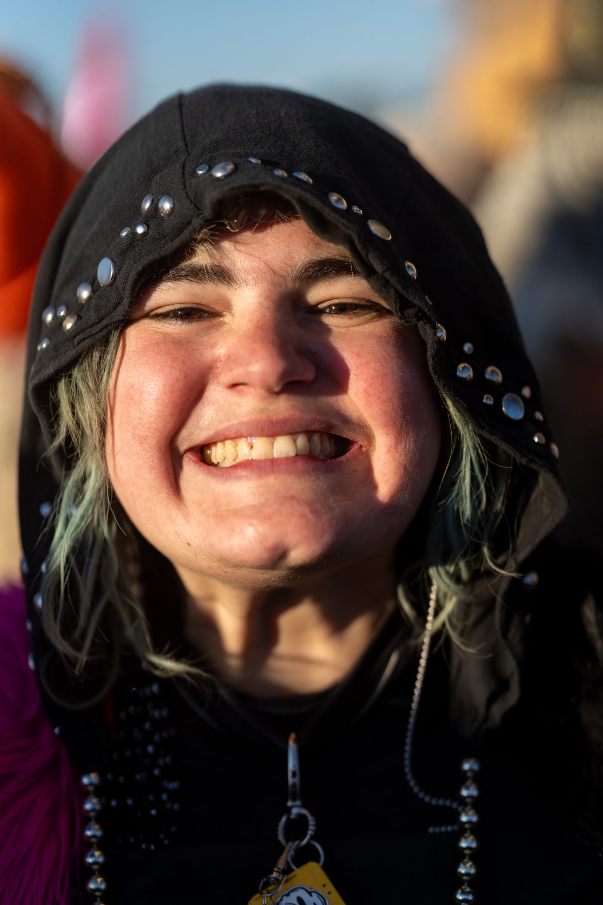Smiling Burner at the Robot Heart Sunrise