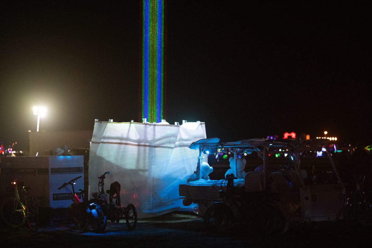 Laser Beam in Deep Playa
