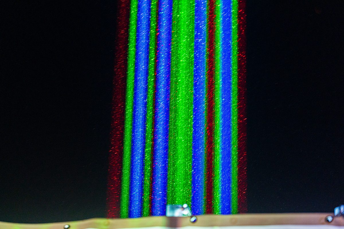 RGB Laser Beams in Deep Playa