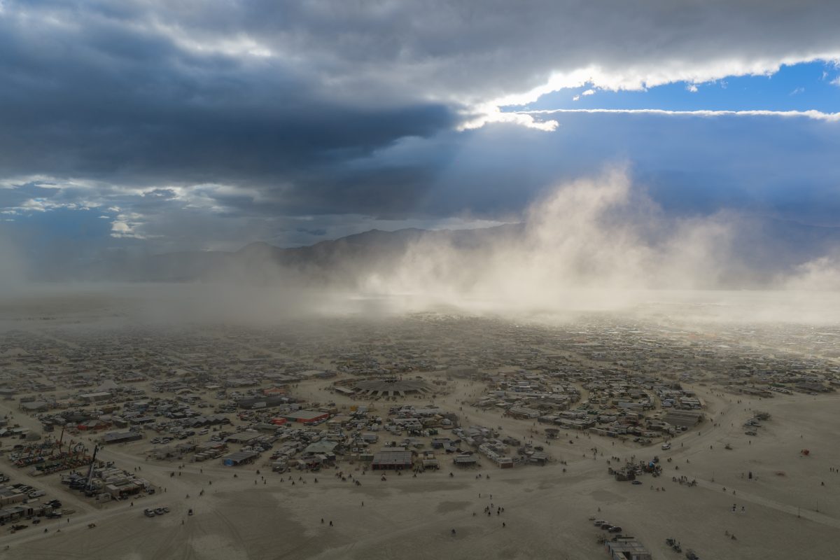Dust Storm Rolling Over the City