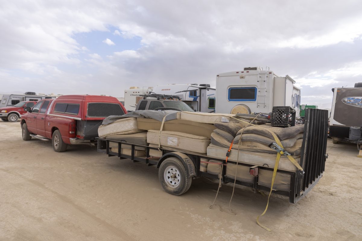 Trailer Full of Mattresses