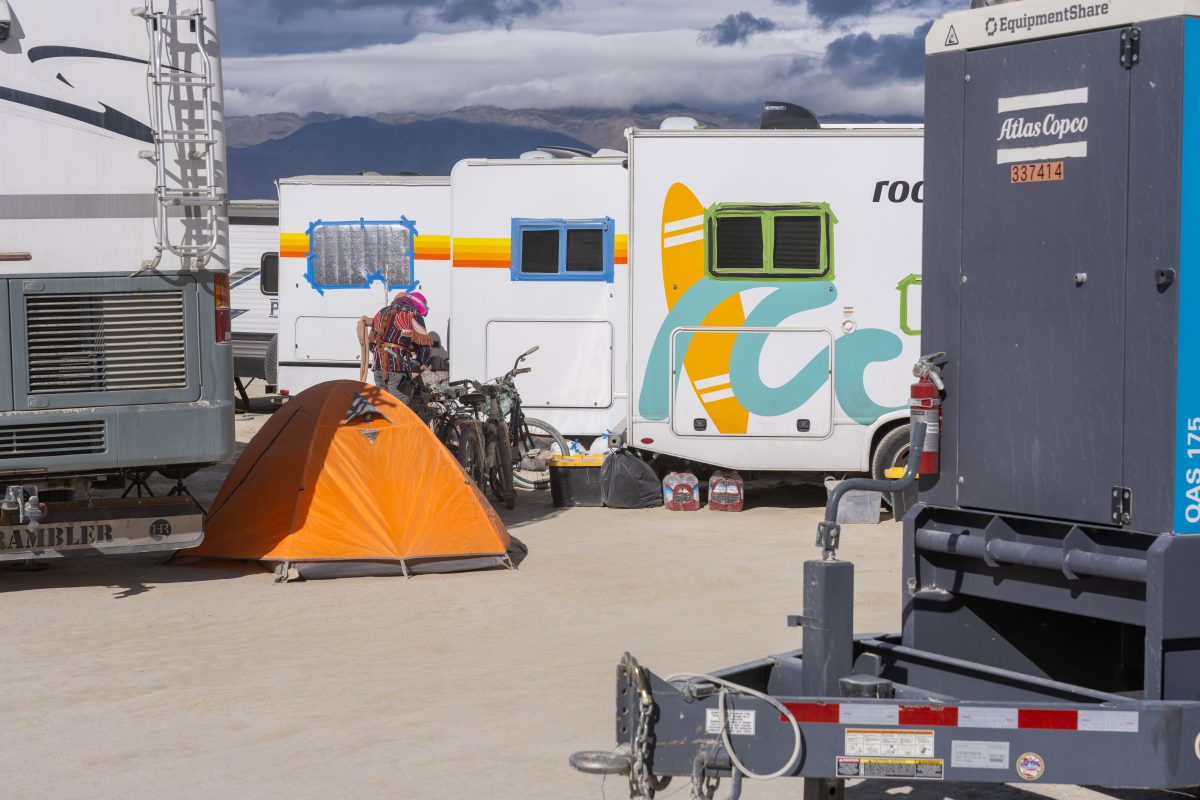 Camp Setup Behind the RVs