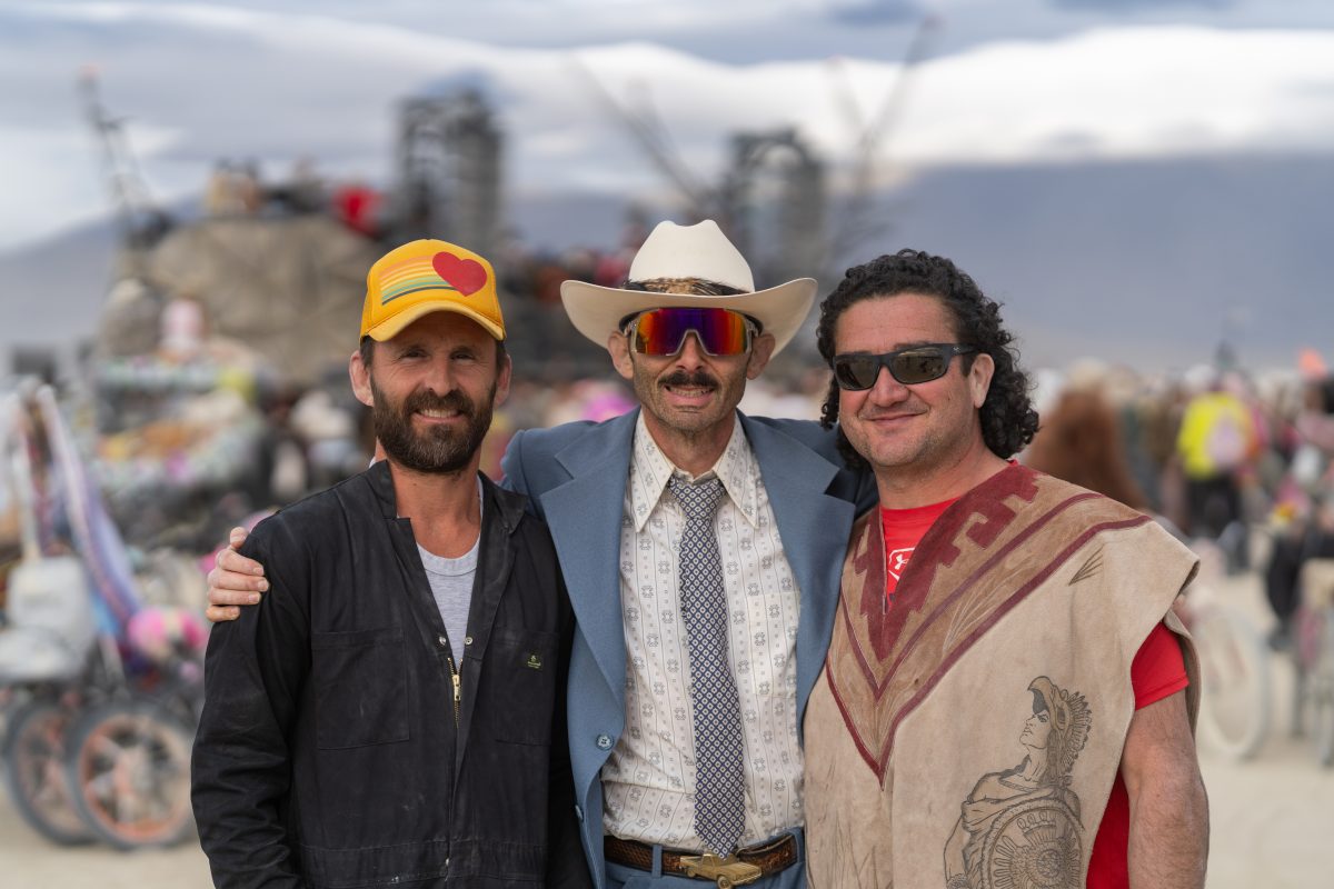 Three Friends in the Deep Playa