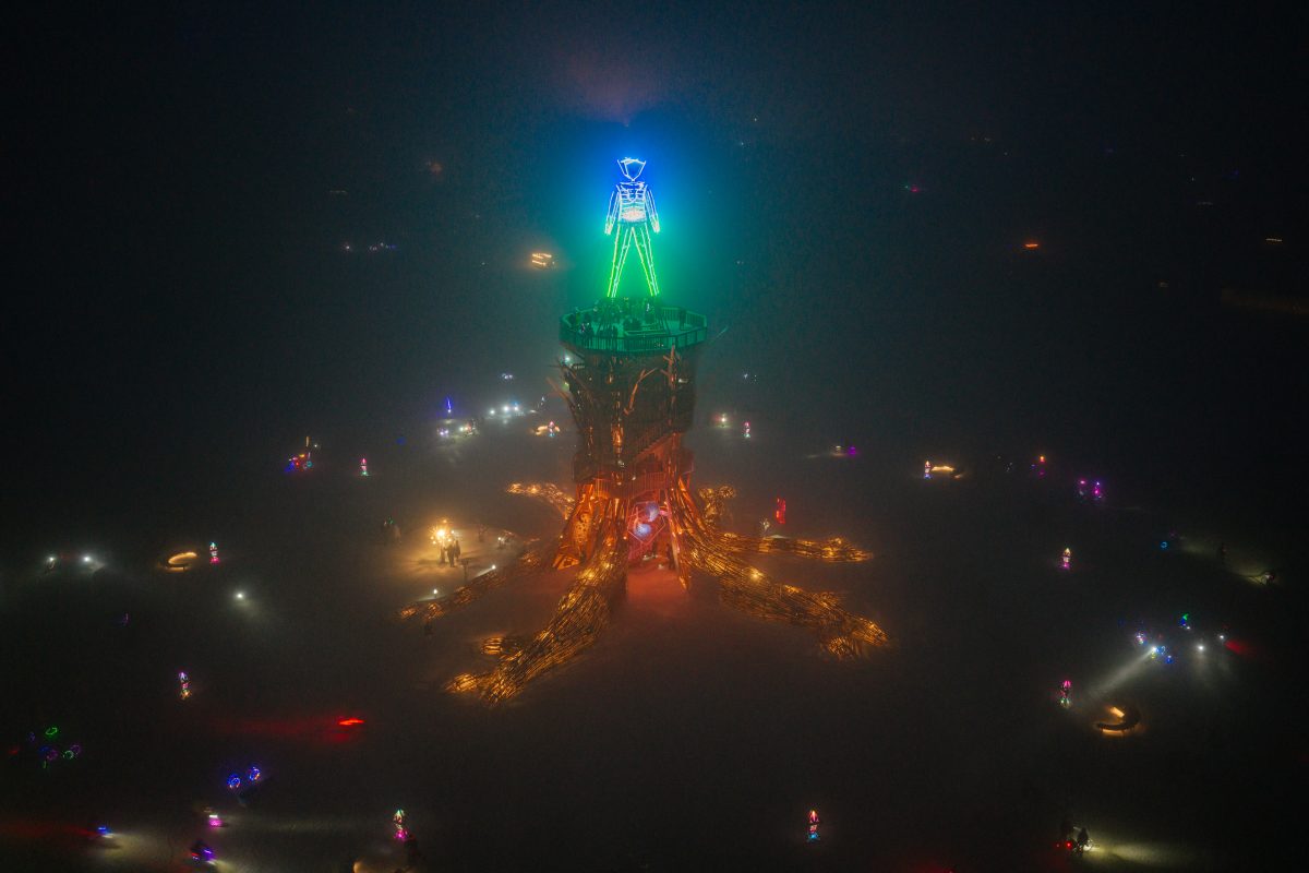 Burning Man 2026 Man Base - Cryptomeria by Alexander Rose