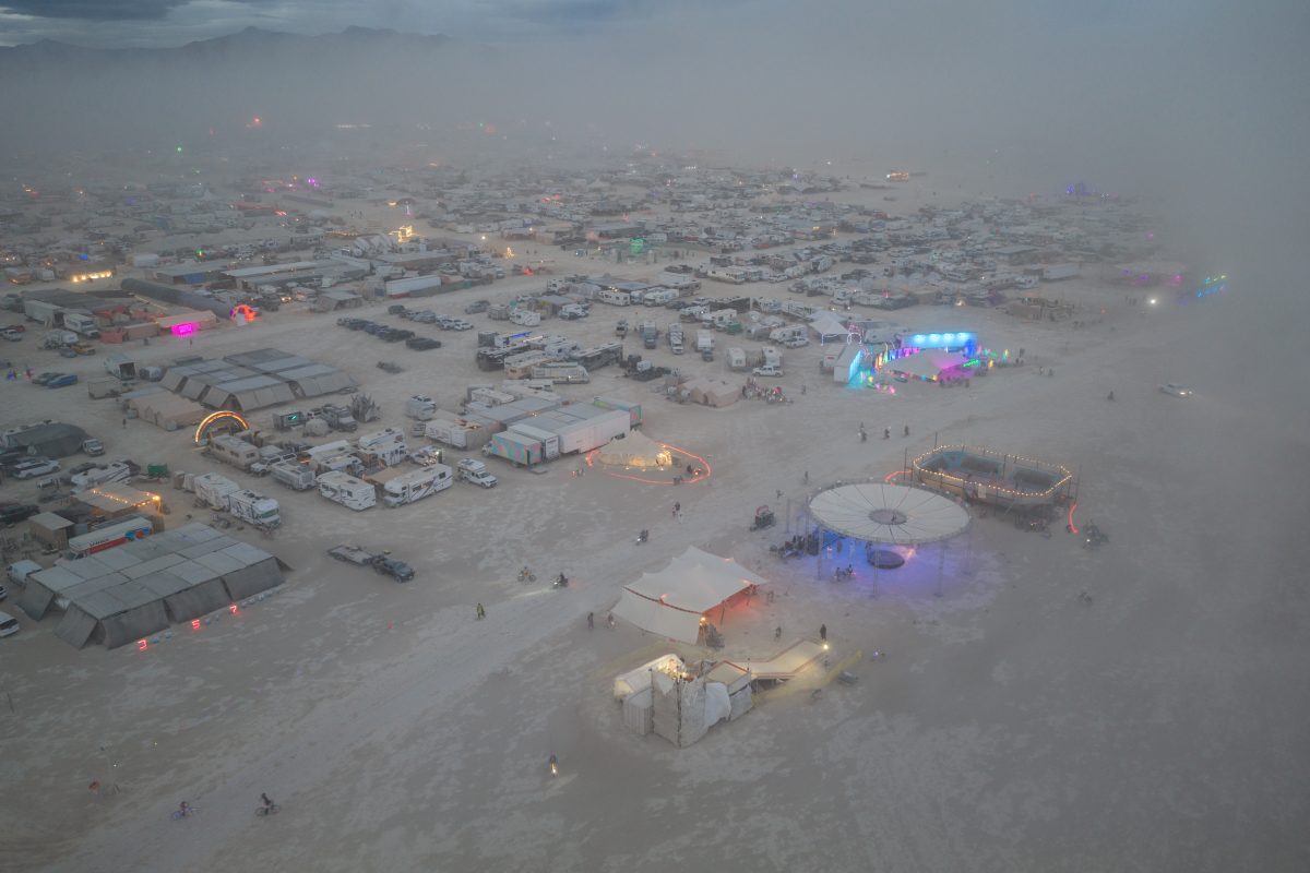 Dust Blows Over Camp