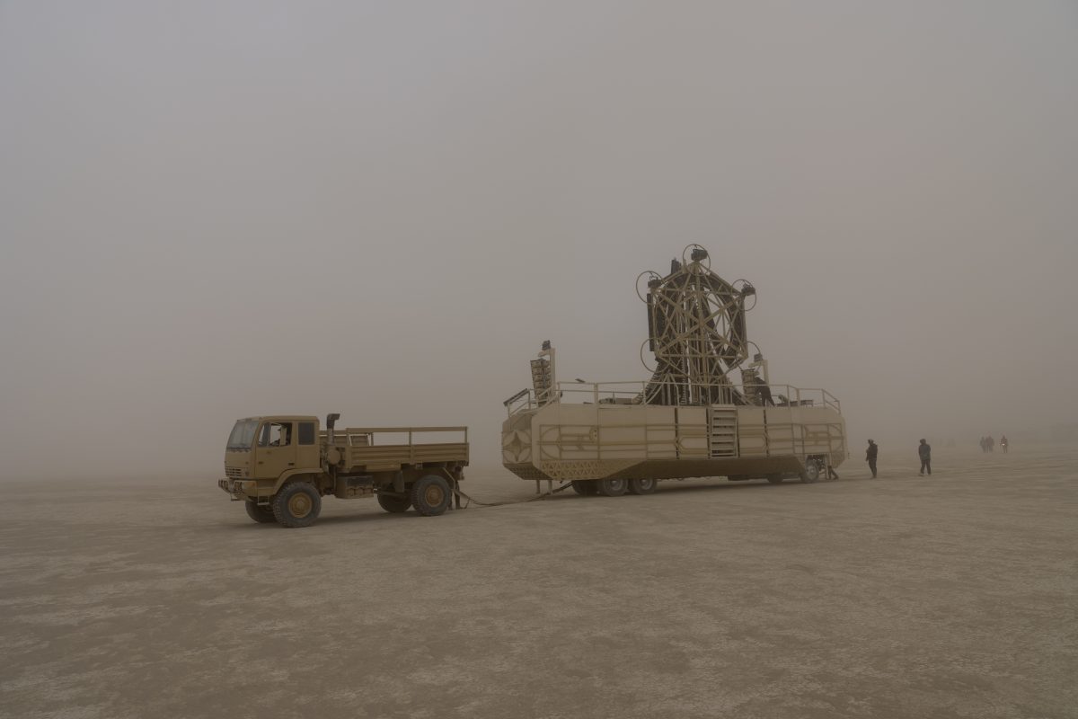 Towing a Mutant Vehicle Through Whiteout