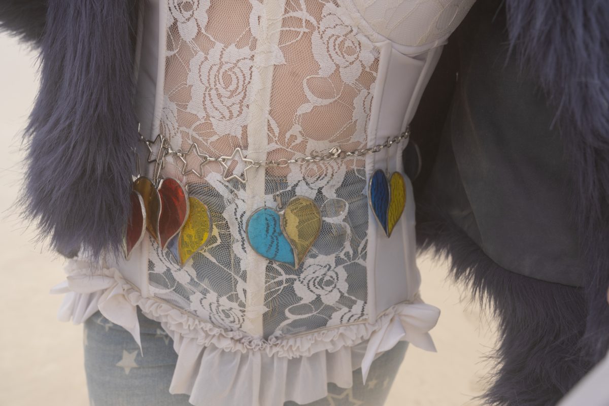 Glass Hearts on a Chain Belt