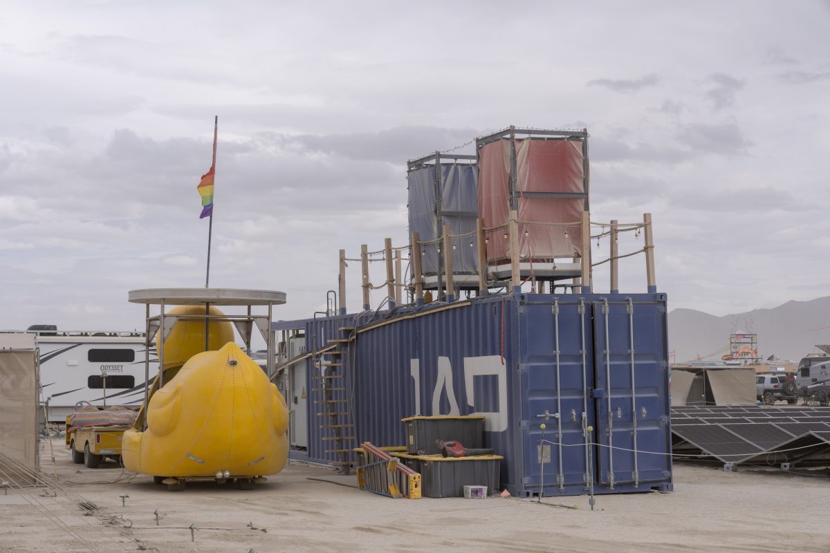 Yellow Duck Car and Showers On Shipping Container