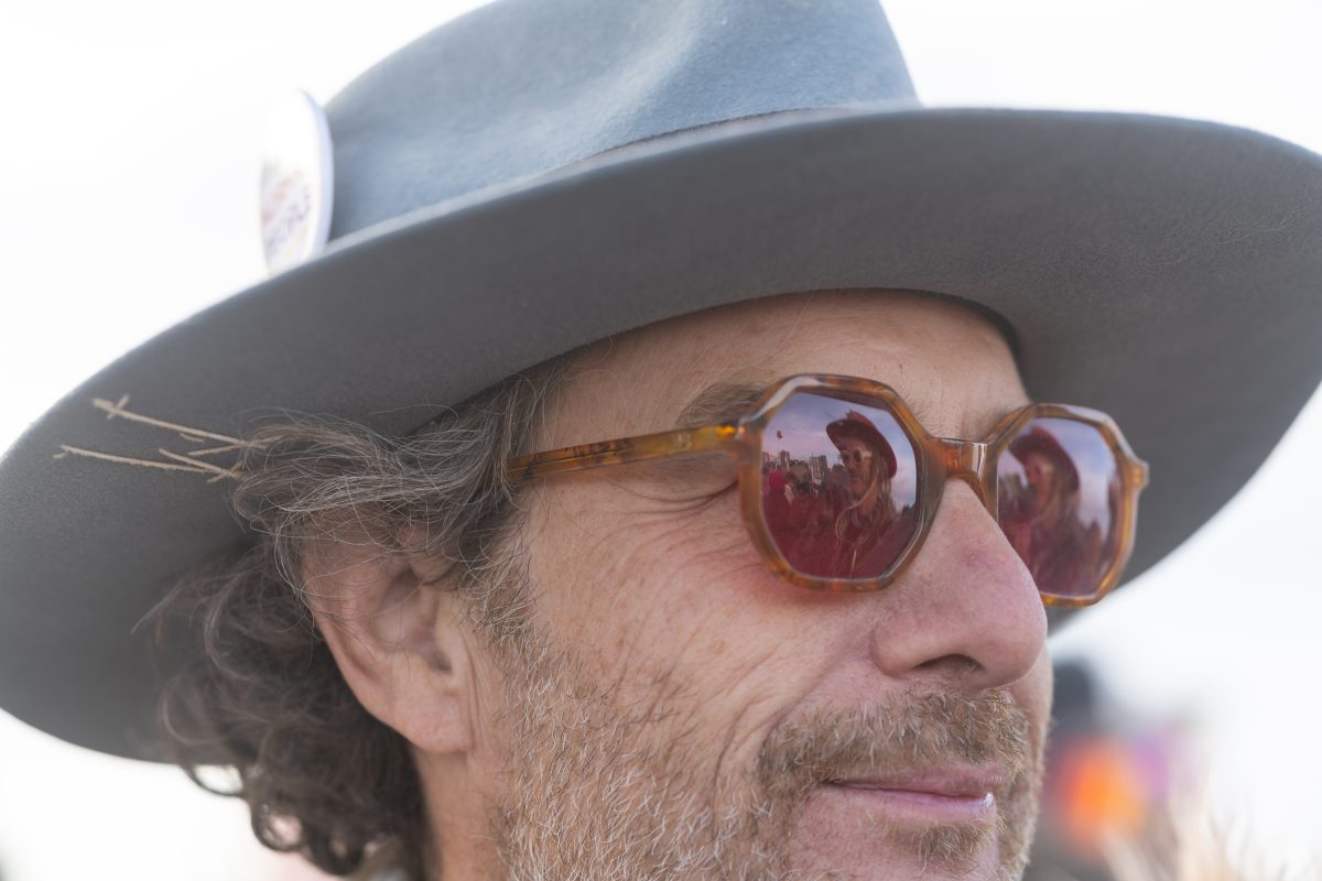 Hat and Orange Sunglasses at Sunrise