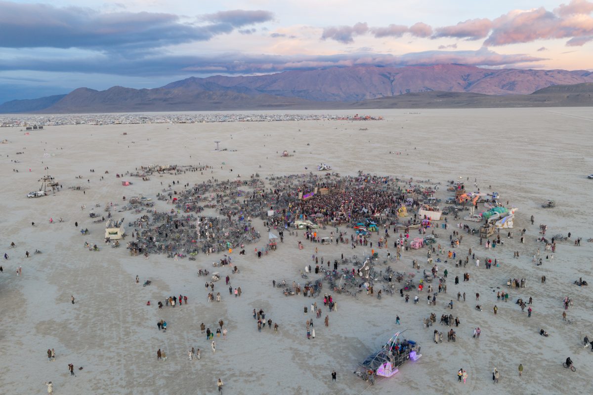 Sunrise Crowd in Deep Playa