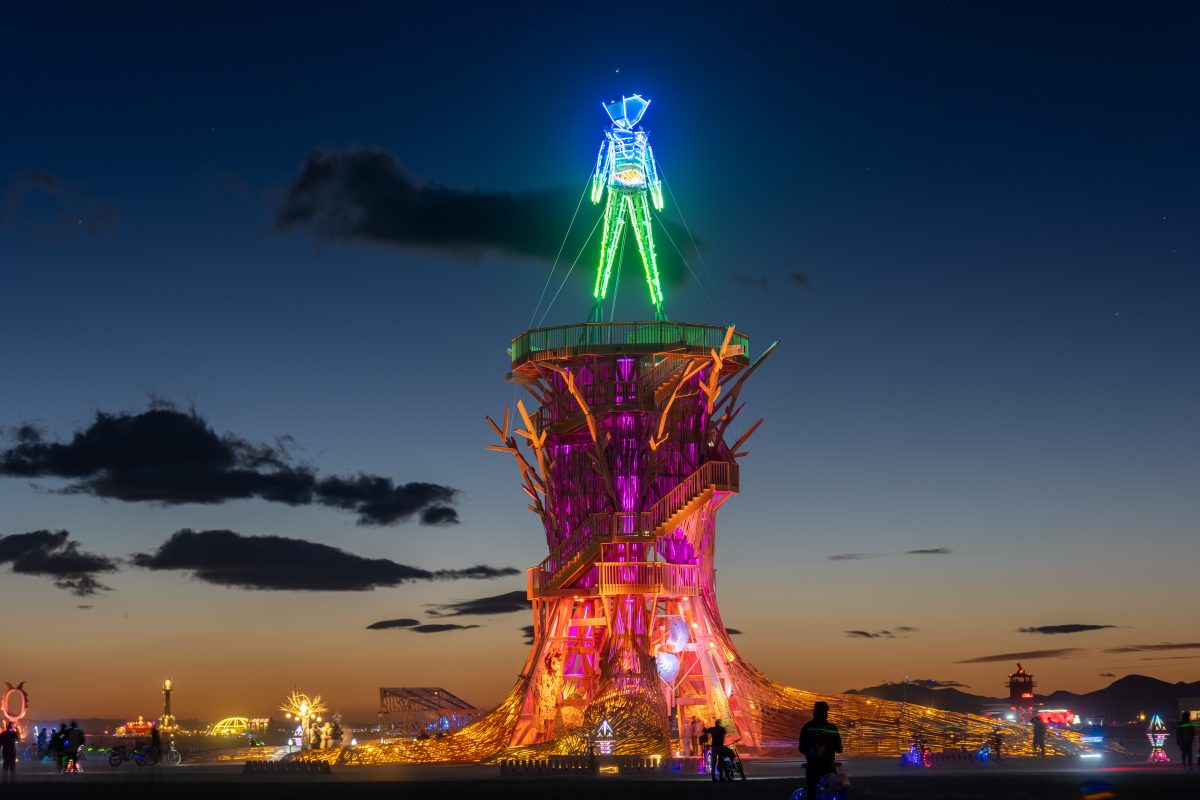 Burning Man 2026 Man Base - Cryptomeria by Alexander Rose