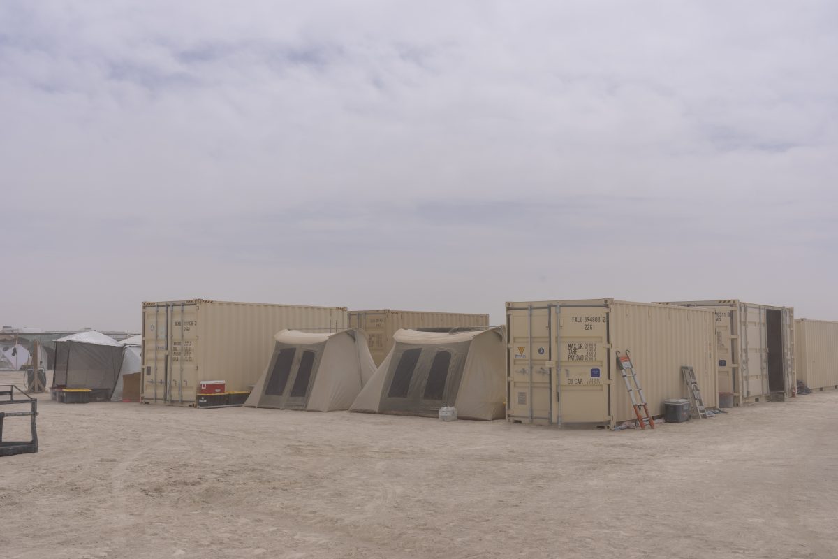 Containers and Tents Camp Setup