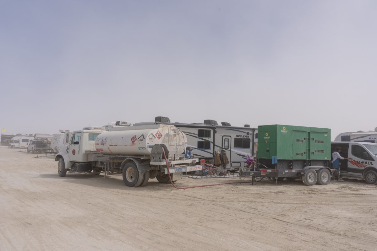 Fuel Truck and Generator in Camp