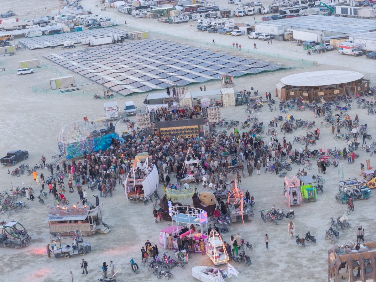 Sunrise Crowd at the Solar Array