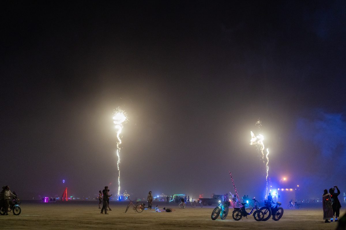 Fireworks Over the Open Playa
