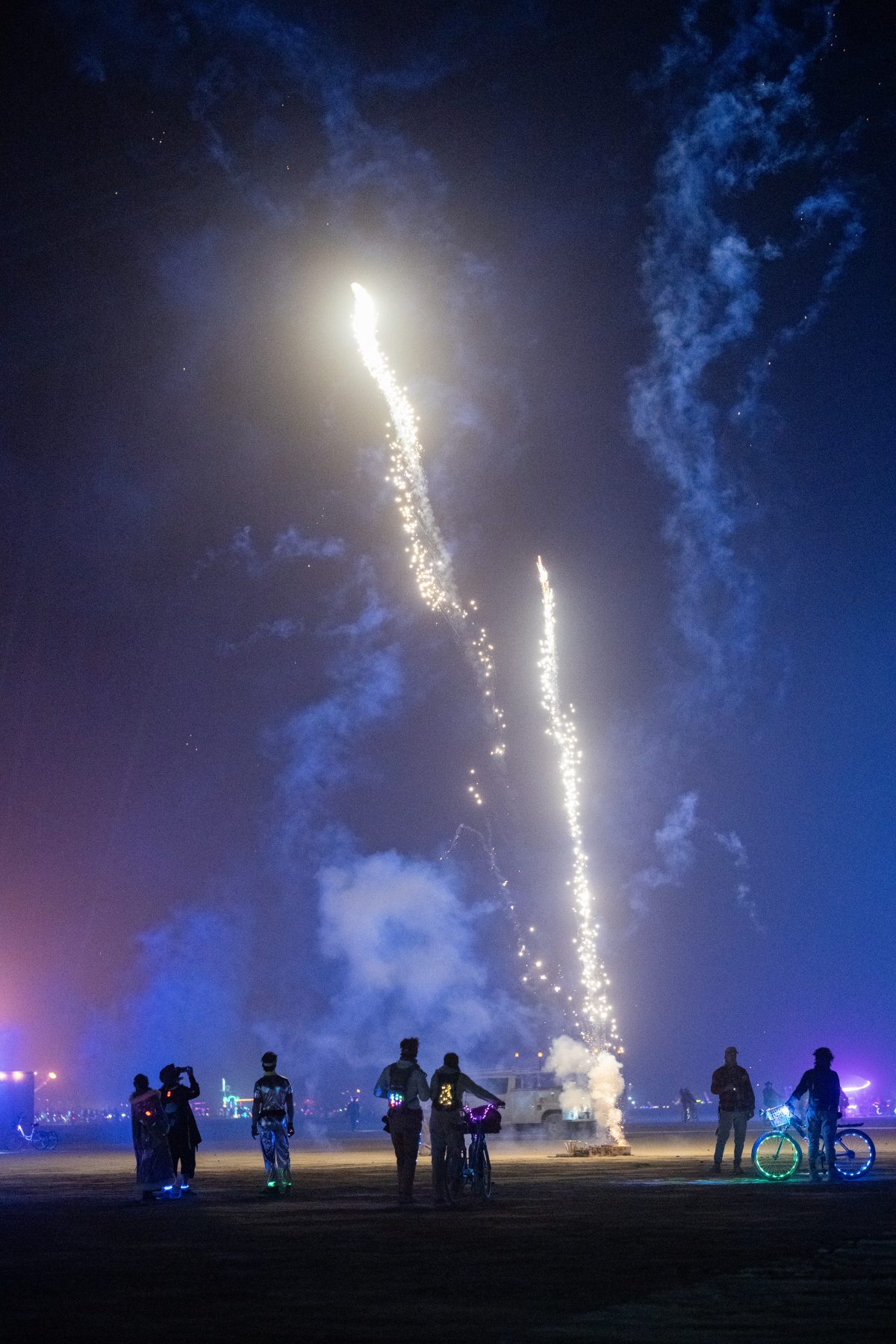 Fireworks Launch on the Open Playa