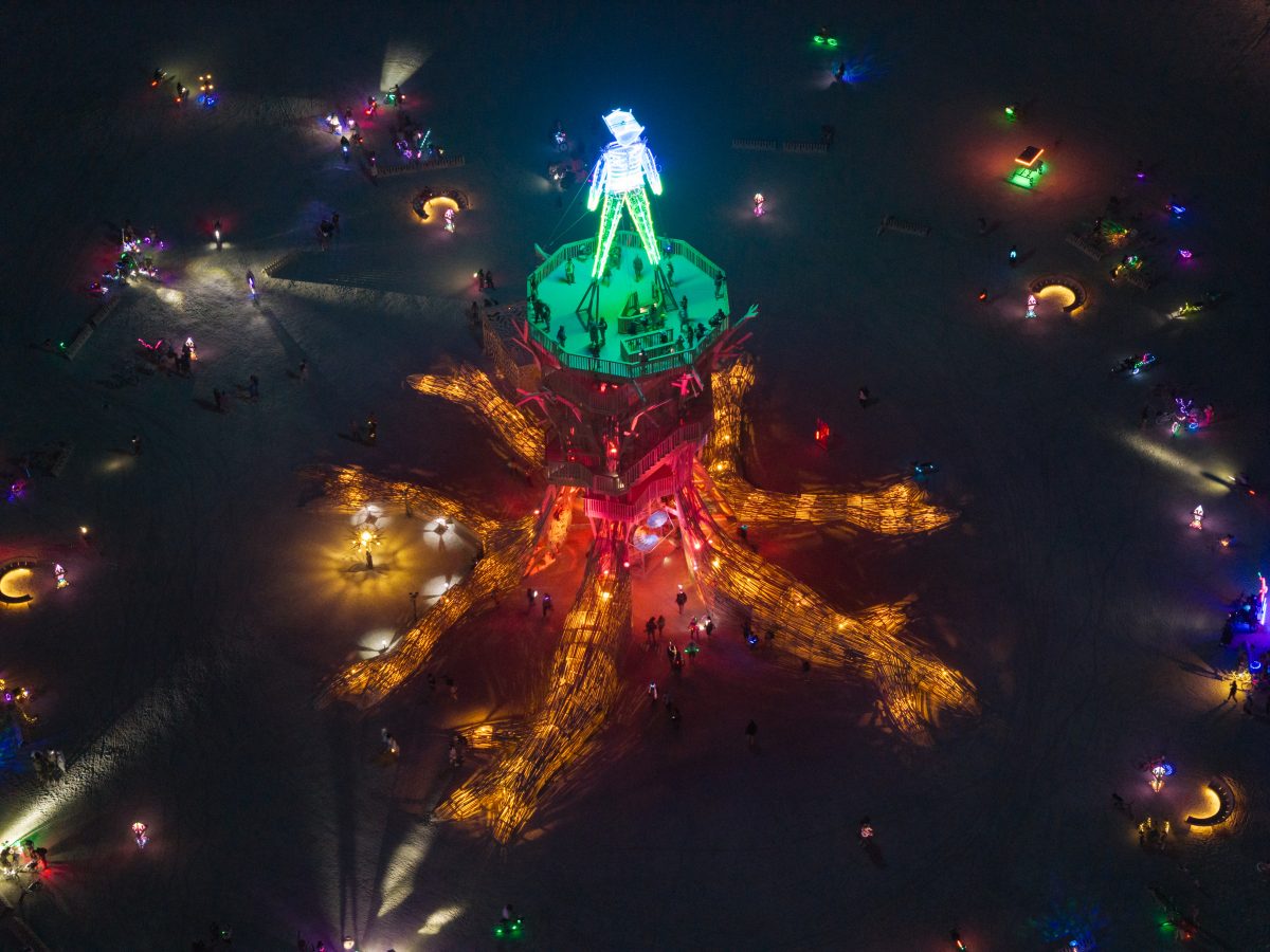 Burning Man 2026 Man Base - Cryptomeria by Alexander Rose
