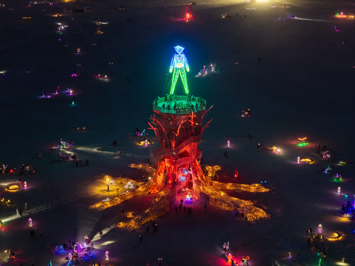 Burning Man 2026 Man Base - Cryptomeria by Alexander Rose
