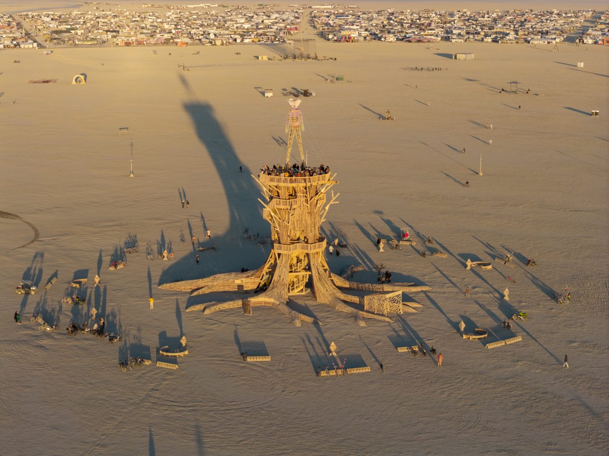 Burning Man 2026 Man Base - Cryptomeria by Alexander Rose