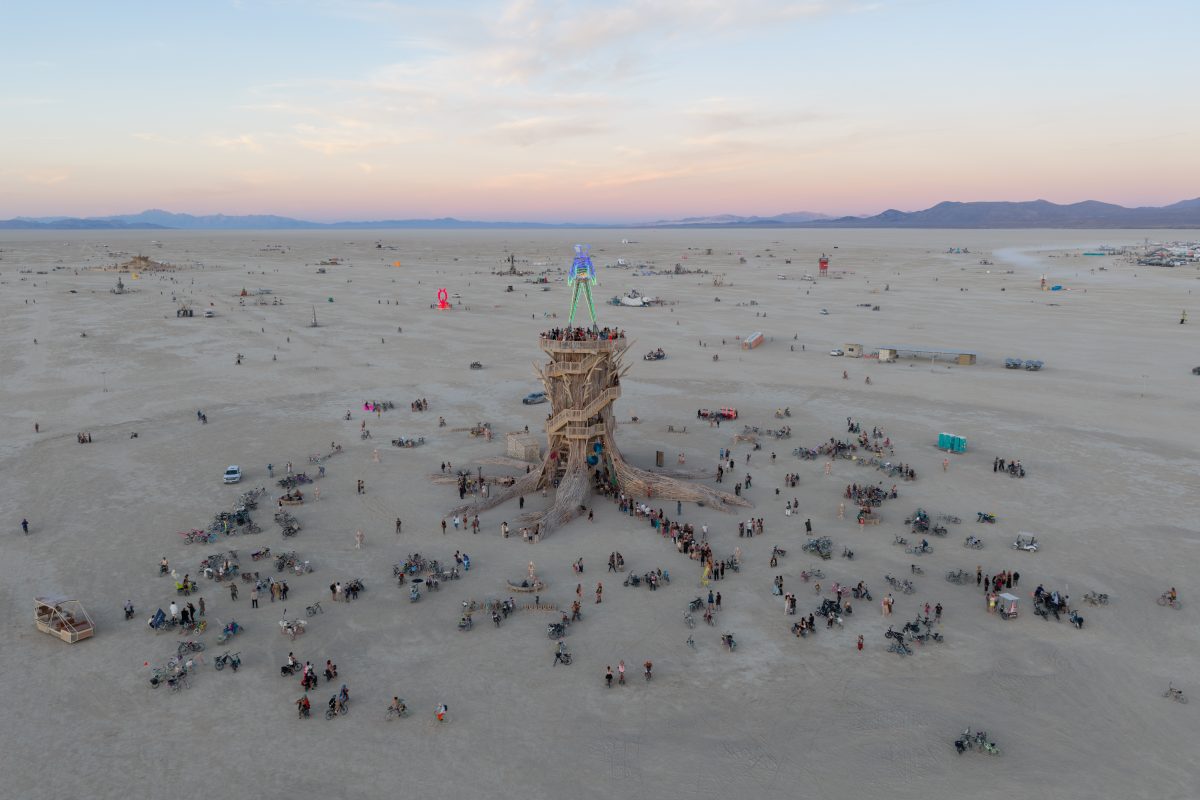 Burning Man 2026 Man Base - Cryptomeria by Alexander Rose