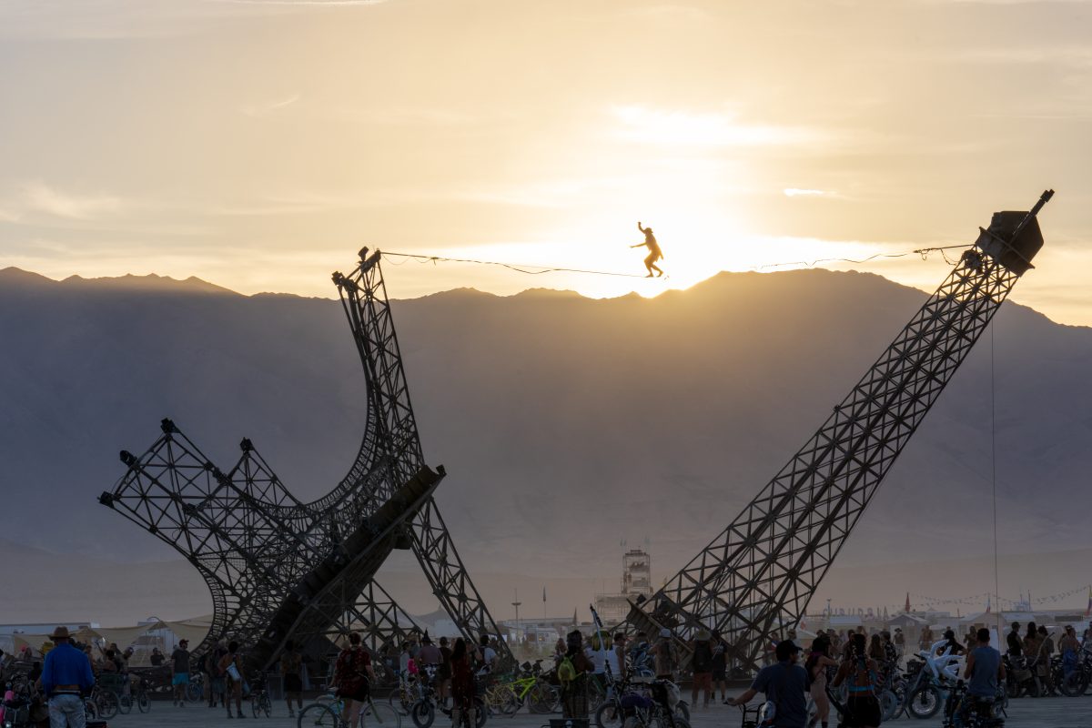 Tightrope Walker at EIFFELA BROKEN DREAM by Philippe Maindron
