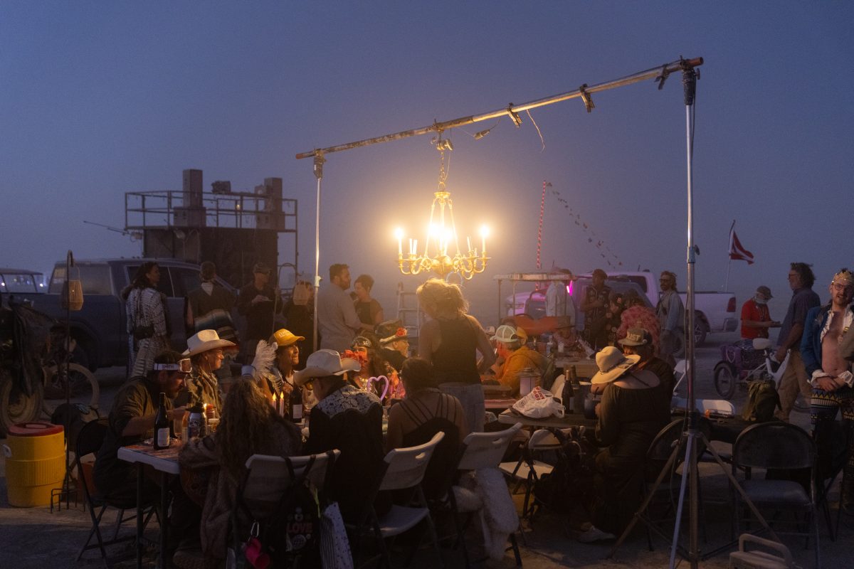 Chandelier Dinner on the Playa