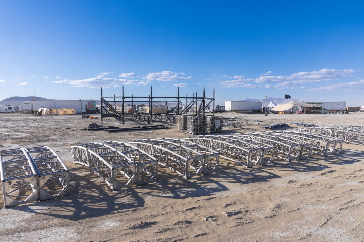 Staged Truss on the Build Site