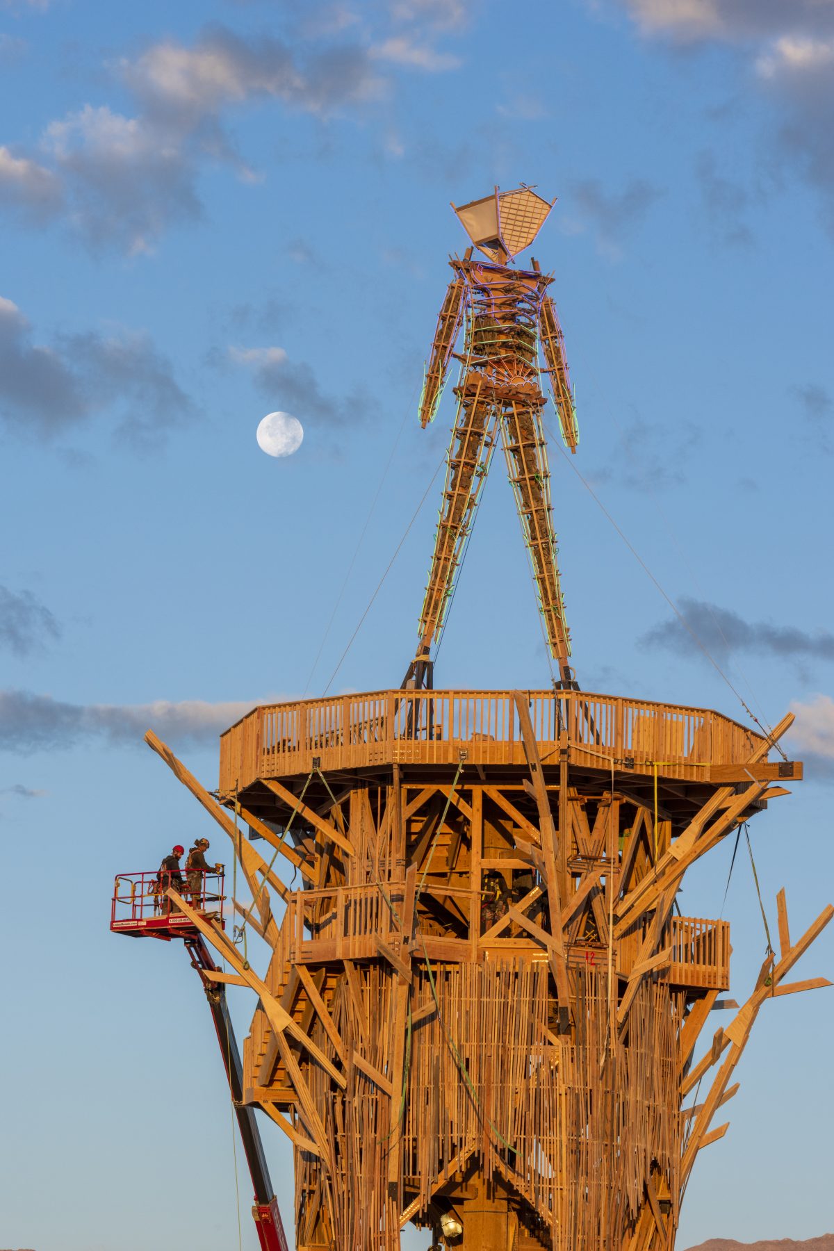 Burning Man 2026 Man Base (build week) - Cryptomeria by Alexander Rose
