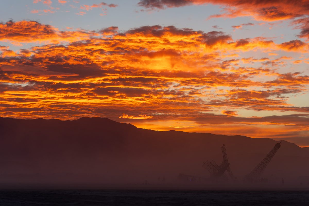 Build Week Sunset Over the Playa