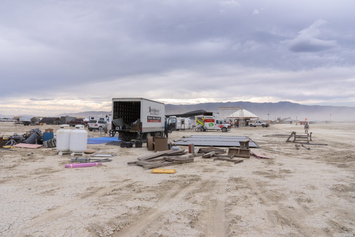 Build Week Staging on the Playa