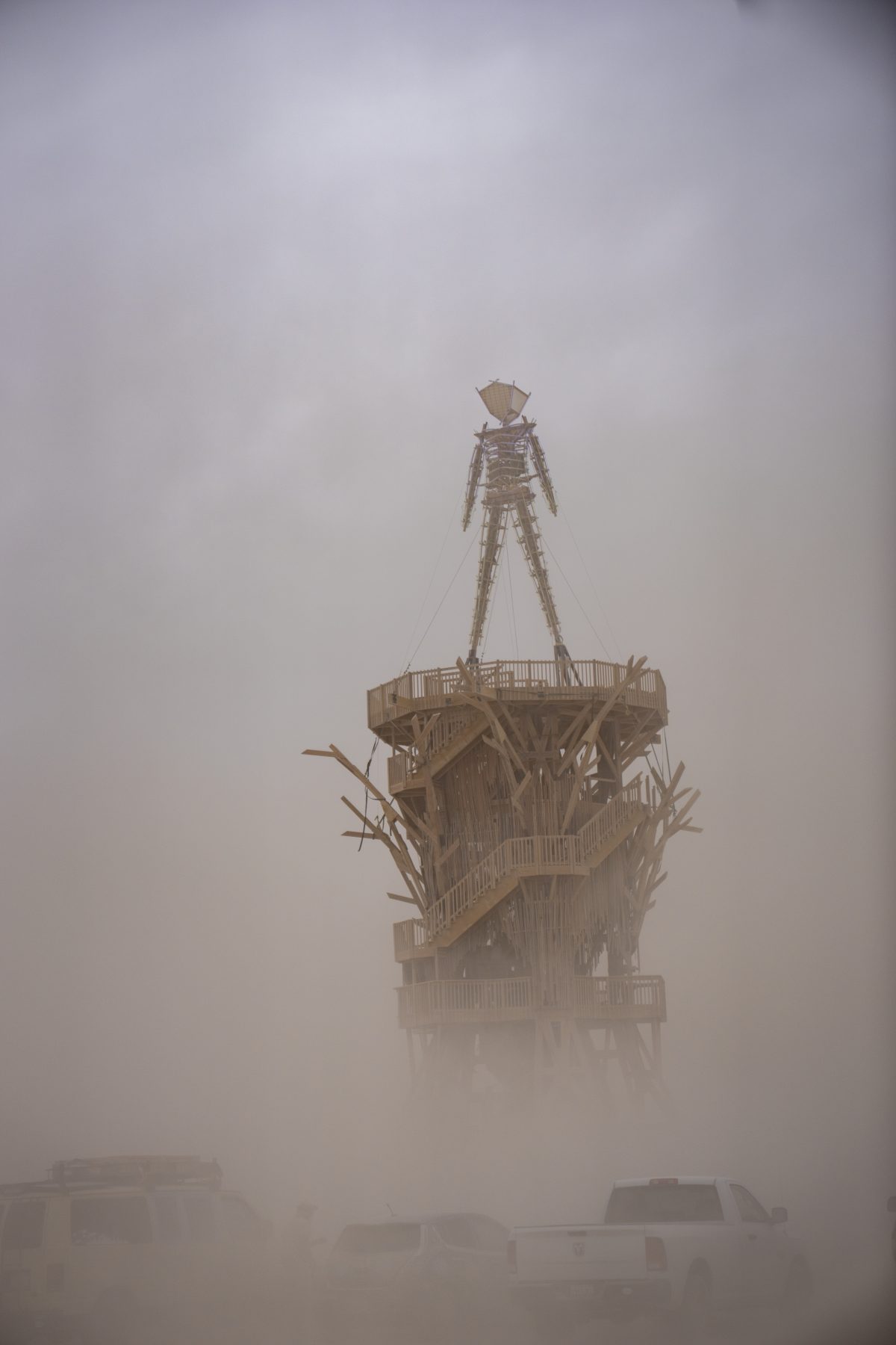 Burning Man 2026 Man Base (build week) - Cryptomeria Man Base by Alexander Rose