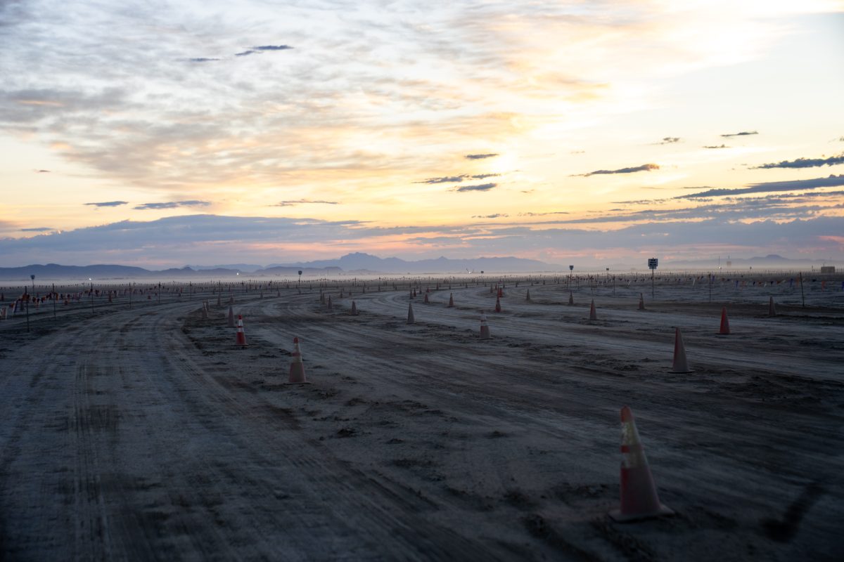 Empty Gate Road at Dawn