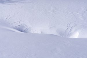 Wind Trace on Blank Snowfield