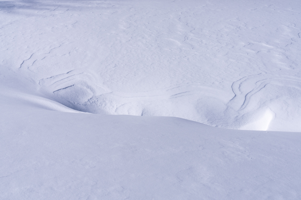 Wind Trace on Blank Snowfield